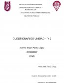 RELACIONES PÚBLICAS CUESTIONARIOS UNIDAD 1 Y 2