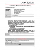 Actividad 8 – Proyecto Integrador , Etapa 2 Datos de identificación