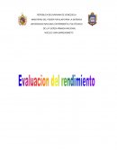 Evaluacion del rendimientos