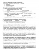 Resumen #1 “Clasificación de los materiales