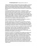 El training del actor. Ensayo