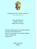 Administración financiera operativa