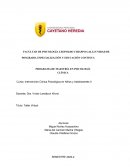 PROGRAMA DE MAESTRÍA EN PSICOLOGÍA CLÍNICA