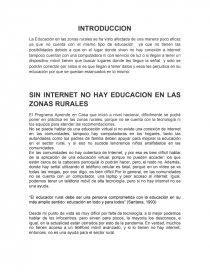 SIN INTERNET NO HAY EDUCACION EN LAS ZONAS RURALES. Página 1
