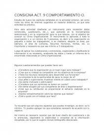 CONSIGNA ACT. 9 COMPORTAMIENTO. Página 1