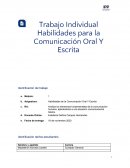 Trabajo Individual Habilidades para la Comunicación Oral Y Escrita