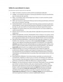 Análisis de procedimiento de compras