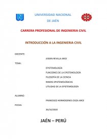 EPISTEMOLOGÍA FUNCIONES DE LA EPISTEMOLOGÍA. Página 1