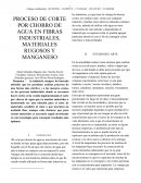 PROCESO DE CORTE POR CHORRO DE AGUA EN FIBRAS INDUSTRIALES, MATERIALES RUGOSOS Y MANGANESO
