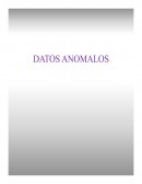 Datos Anómalos u Outliers