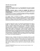 ANÁLISIS LEGAL DEL CASO ADMISIBILIDAD