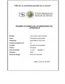 Informe dimensiones del aprendizaje