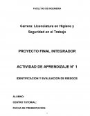 Actividad de aprendizaje N° 1 Identificacion y evaluacion de riesgos