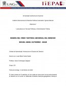 RESEÑA DEL VÍDEO “HISTORIA UNIVERSAL DEL DERECHO