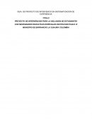 PROYECTO DE INTERVENCION PARA LA INCLUSION DE ESTUDIANTES CON NECESIDADES EDUCATIVAS ESPECIALES INSTITUCION PAULO VI MUNICIPIO DE BARRANCAS LA GUAJIRA COLOMBIA
