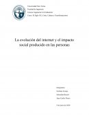 La evolución del internet y el impacto social producido en las personas