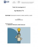 Actividad: Descripción del tema e interés científico y social