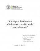 Conceptos directamente relacionados con el éxito del emprendimiento