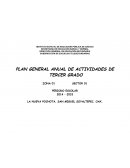PLAN GENERAL ANUAL DE ACTIVIDADES DE TERCER GRADO