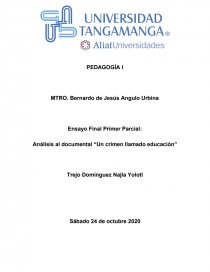 CRITICA A UN CRIMEN LLAMADO EDUCACION. Página 1