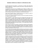 HISTORIA DE LO PUBLICO Y LO PRIVADO EN EL PERU
