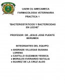 PRACTICA 1 “BACTERIOSTÁTICOS Y BACTERICIDAS EN LECHE”