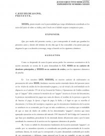 ALEGATOS - EJECUTIVO MERCANTIL. Página 1