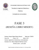 RESEÑA LIBRO MISERY