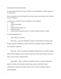 ESTADO MECANICO DEL MOTOR. Página 1
