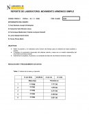 REPORTE DE LABORATORIO: MOVIMIENTO ARMÓNICO SIMPLE