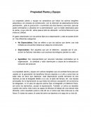 Propiedad Planta y Equipo