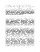 La Ley Orgánica del Servicio de Policía y del Cuerpo de Policía Nacional