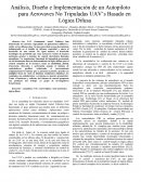 Análisis, Diseño e Implementación de un Autopiloto para Aerovaves No Tripuladas UAV’s Basado en Lógica Difusa