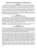 ENSAYO DE EL PRINCIPE DE NICOLÁS MAQUIAVELO
