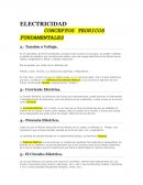 ELECTRICIDAD CONCEPTOS TEORICOS FUNDAMENTALES