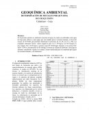 GEOQUÍMICA AMBIENTAL DETERMINACIÓN DE METALES POR (ICP-OES)