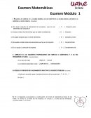 Examen Matemáticas