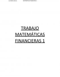 TRABAJO MATEMÁTICAS FINANCIERAS 1. Página 1