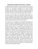 DEPENDENCIAS ADMNISTRATIVAS PARA LA GESTION
