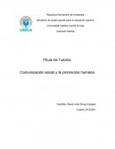 Comunicación social y la promoción humana