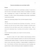 Propuestas epistemológicas para una psicología científica