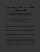 Introducción a las Relaciones Internacionales