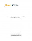 Examen transversal. Administración estratégica Empresa Concha y Toro S.A.