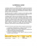 La biblioteca central . Caso practico