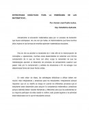 ESTRATEGIAS DIDÁCTICAS PARA LA ENSEÑANZA DE LAS MATEMÁTICAS