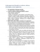 Liderazgo moral basado en valores, cultura, estrategia y autorregulación