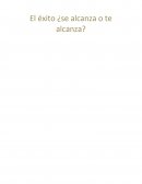 El éxito ¿se alcanza o te alcanza?