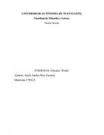 GLOSARIO WEBER. Página 1