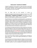 SEXUALIDAD Y EQUIDAD DE GÉNERO