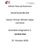 Actividad integradora 5. Los Seres Vivos
